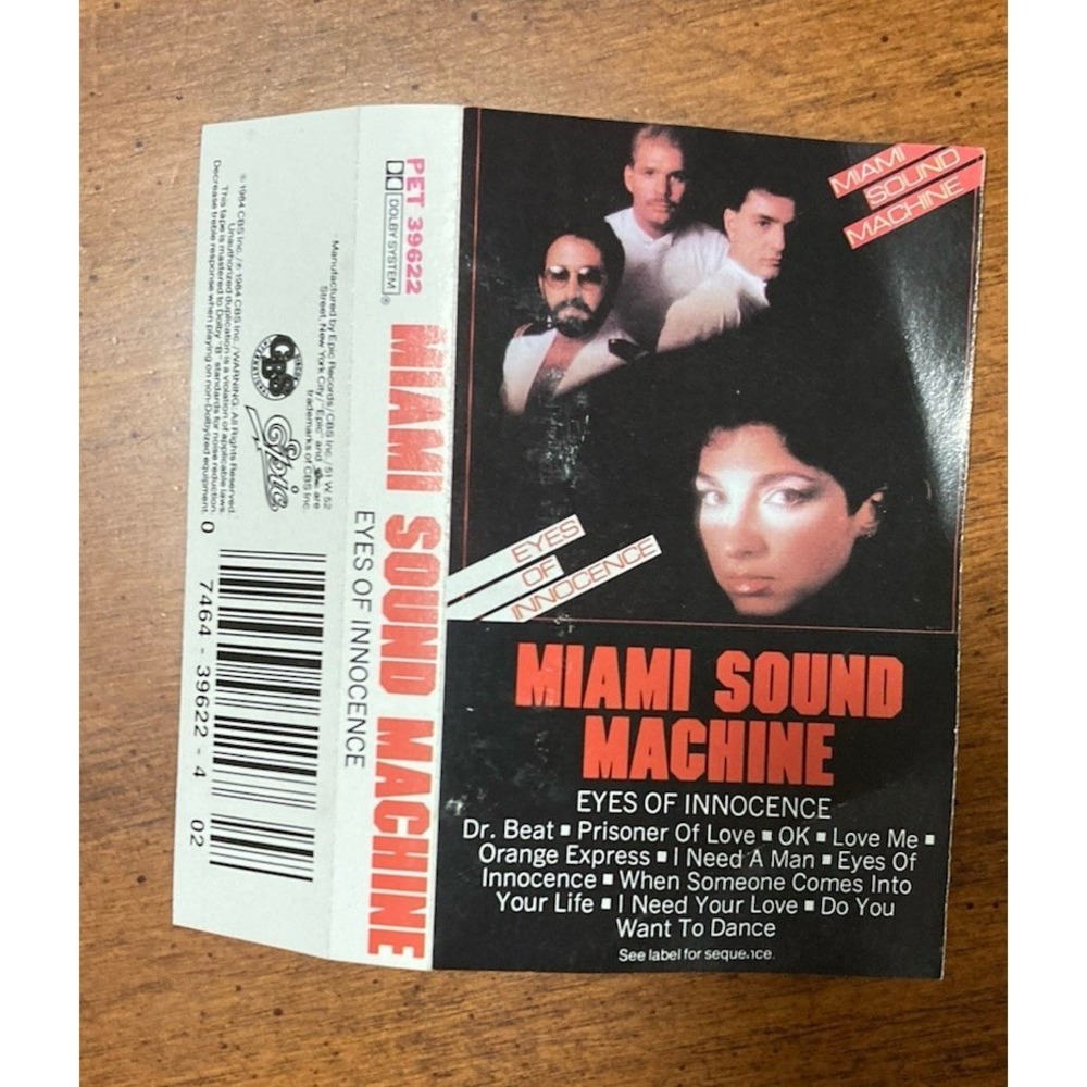 Miami Sound Machine Eyes of Innocence Cassette Pop Epic 1984 Album